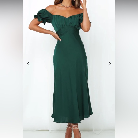 Hello Molly Forest Green MIDI Dress - Picture 4 of 5